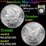 ***Auction Highlight*** 1883-s Morgan Dollar $1 Graded Select+ Unc BY USCG (fc)
