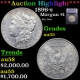 ***Auction Highlight*** 1896-s Morgan Dollar $1 Graded au55 BY SEGS (fc)