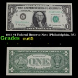 1963 $1 Federal Reserve Note (Philadelphia, PA) Grades Gem CU