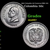 1965 Colombia 50 Centavos KM# 225 Grades GEM++ Unc