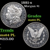 1881-s Morgan Dollar $1 Grades Choice Unc PL