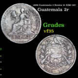 1898 Guatemala 2 Reales 2r KM# 167 Grades vf++
