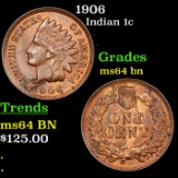 1906 Indian Cent 1c Grades Choice Unc BN