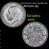 1935 Britain 6 Pence 6p KM# 832 Grades Select AU