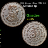 1963 Mexico 1 Peso KM# 459 Grades Choice AU