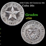 1920 Cuba 20 Centavos 20c Grades vf++