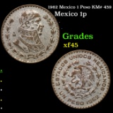 1962 Mexico 1 Peso KM# 459 Grades xf+
