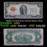 1928G $2 Red Seal United States Note Grades vf+