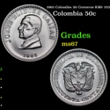 1965 Colombia 50 Centavos KM# 225 Grades GEM++ Unc