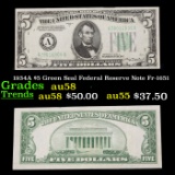 1934A $5 Green Seal Federal Reserve Note Fr-1651 Grades Choice AU/BU Slider