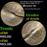 1834 Mexico (First Republic) 8 Reales Silver KM# 377.13 Grades xf details