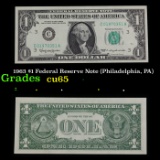 1963 $1 Federal Reserve Note (Philadelphia, PA) Grades Gem CU