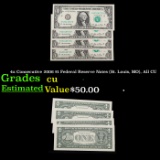 4x Consecutive 2006 $1 Federal Reserve Notes (St. Louis, MO), All CU Grades CU