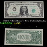 1963 $1 Federal Reserve Note (Philadelphia, PA) Grades Choice AU/BU Slider