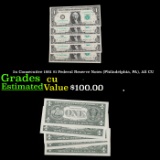 5x Consecutive 1981 $1 Federal Reserve Notes (Philadelphia, PA), All CU Grades CU