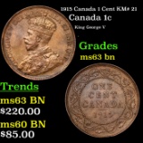 1915 Canada 1 Cent KM# 21 Grades Select Unc BN