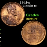 1941-s Lincoln Cent 1c Grades Choice Unc RB
