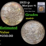 1921-p Morgan Dollar $1 Graded ms64+ BY SEGS