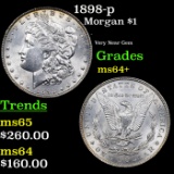 1898-p Morgan Dollar $1 Grades Choice+ Unc