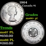 1964 Canada Dollar $1 Grades GEM++ PL