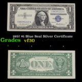 1957 $1 Blue Seal Silver Certificate Grades vf++