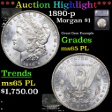 ***Auction Highlight*** 1890-p Morgan Dollar $1 Graded ms65 PL BY SEGS (fc)