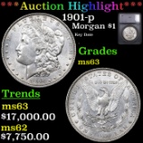 ***Auction Highlight*** 1901-p Morgan Dollar $1 Graded ms63 BY SEGS (fc)