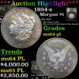 ***Auction Highlight*** 1894-s Morgan Dollar $1 Graded Choice Unc PL By USCG (fc)