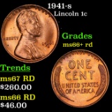 1941-s Lincoln Cent 1c Grades GEM++ RD