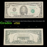 **Star Note** 1995 $5 Green Seal Federal Reserve Note (Cleveland, OH) Grades vf, very fine