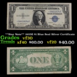 **Star Note** 1935E $1 Blue Seal Silver Certificate Grades vf++