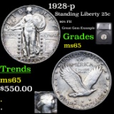 1928-p Standing Liberty Quarter 25c Graded ms65 By SEGS