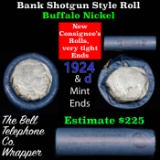 Buffalo Nickel Shotgun Roll in Old Bank Style 'Bell Telephone'  Wrapper 1924 &d Mint Ends