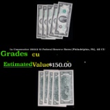 5x Consecutive 2003A $2 Federal Reserve Notes (Philadelphia, PA), All CU Grades CU