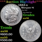 ***Auction Highlight*** 1883-s Morgan Dollar $1 Grades Choice AU/BU Slider (fc)