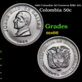 1965 Colombia 50 Centavos KM# 225 Grades GEM+ Unc