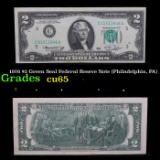 1976 $2 Green Seal Federal Reseve Note (Philadelphia, PA) Grades Gem CU