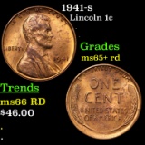1941-s Lincoln Cent 1c Grades Gem+ Unc RD