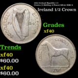 1934 Ireland Republic 1/2 Crown (2 Shilling 6 Pence) Silver KM# 8 Grades xf