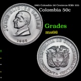 1965 Colombia 50 Centavos KM# 225 Grades GEM+ Unc