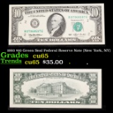 1993 $10 Green Seal Federal Reserve Note (New York, NY) Grades Gem CU