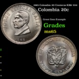 1965 Colombia 20 Centavos KM# 224 Grades GEM Unc