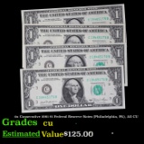 4x Consecutive 1981 $1 Federal Reserve Notes (Philadelphia, PA), All CU Grades CU