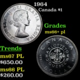 1964 Canada Dollar $1 Grades GEM++ PL