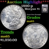 ***Auction Highlight*** 1890-p Morgan Dollar $1 Graded ms65 BY SEGS (fc)