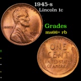 1945-s Lincoln Cent 1c Grades GEM++ RB