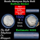 Buffalo Nickel Shotgun Roll in Old Bank Style 'Bell Telephone'  Wrapper 1920 &s Mint Ends