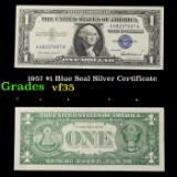 1957 $1 Blue Seal Silver Certificate Grades vf++