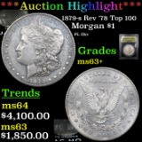 ***Auction Highlight*** 1879-s Rev '78 Top 100 Morgan Dollar $1 Graded Select+ Unc BY USCG (fc)