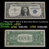 **Star Note** 1957A $1 Blue Seal Silver Certificate Grades vf++